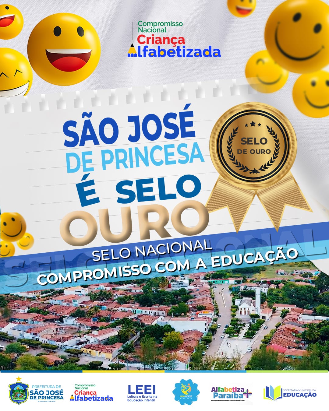 São José de Princesa participará da cerimônia de premiação do Selo Compromisso Nacional Criança Alfabetizada em Brasília