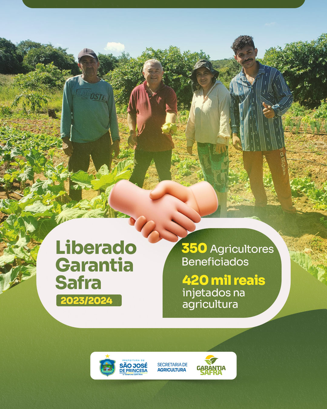 Boa notícia para os agricultores de São José de Princesa